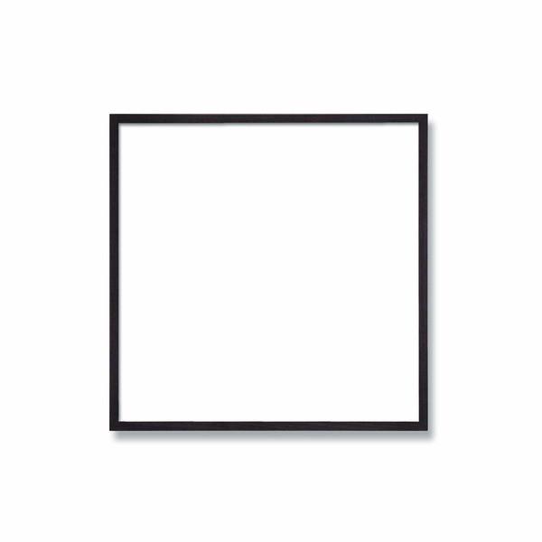 〔 角額 〕細い木製正方形額 300角 300×300mm 墨 壁掛けひも 紫外線から作品を守るUVカットアクリル付き 9102