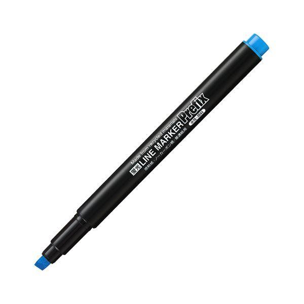 （まとめ） コクヨ蛍光OAマーカー（再生樹脂・シングル） プリフィクス 中字 青 PM-L102B 1セット（10本） 〔×5セット〕