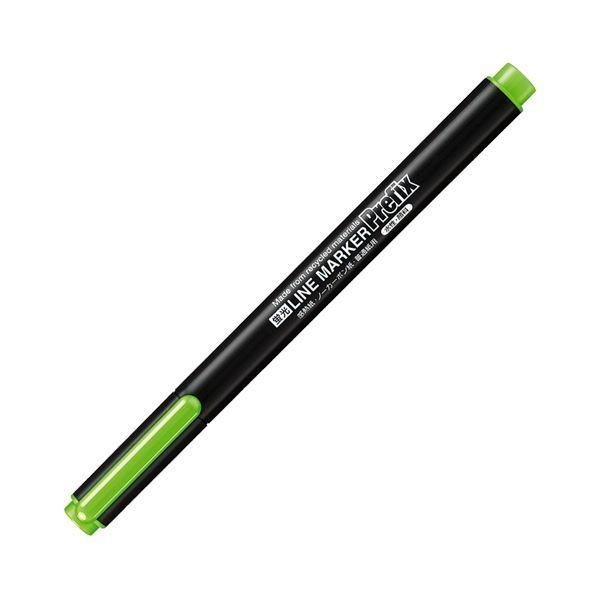 （まとめ） コクヨ蛍光OAマーカー（再生樹脂・シングル） プリフィクス 中字 緑 PM-L102G 1セット（10本） 〔×5セット〕