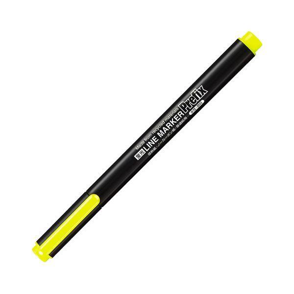 （まとめ） コクヨ蛍光OAマーカー（再生樹脂・シングル） プリフィクス 中字 黄 PM-L102Y 1セット（10本） 〔×5セット〕