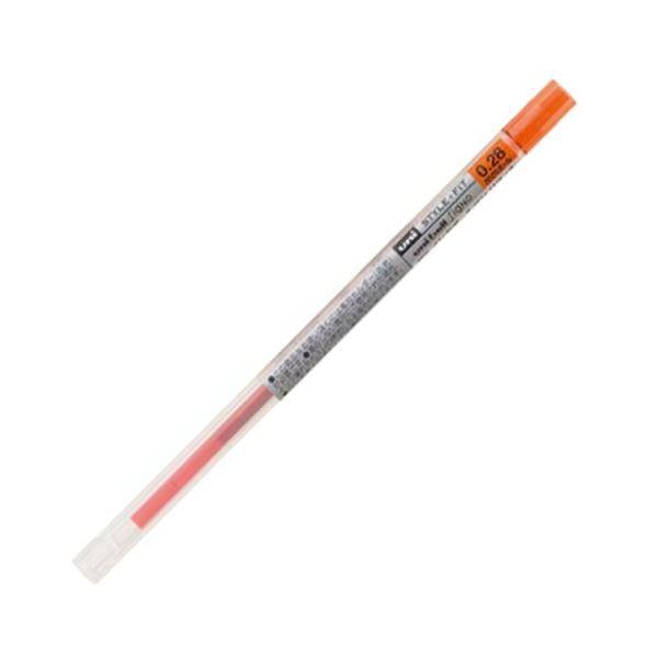 （まとめ） 三菱鉛筆 ゲルインクボールペンスタイルフィット 替芯 0.28粍 蜜柑 UMR10928.38 1仕掛ける（10本） 〔×5仕掛ける〕 万年筆-キッチン、日用品、文具-文具、ステーショナリー