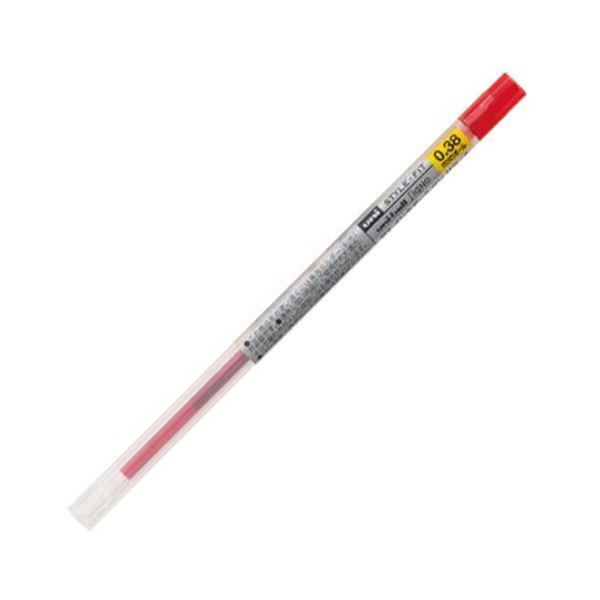 （まとめ） 三菱鉛筆 ゲルインクボールペンスタイルフィット 替芯 0.38粍 赤いこと UMR10938.15 1仕掛ける（10本） 〔×5仕掛ける〕 万年筆-文具、ステーショナリー