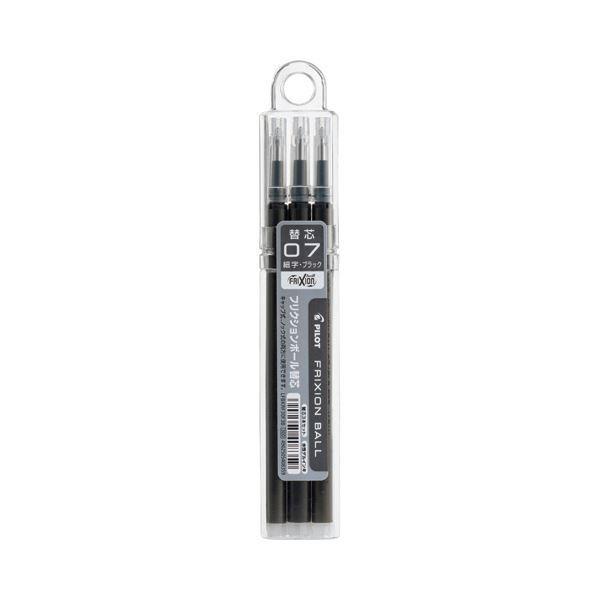 （まとめ） パイロット ゲルインキボールペンフリクションボール替芯 0.7mm ブラック キャップ式ノック式両用 LFBKRF30F3B1セット（30本：3本×10パック） 〔...
