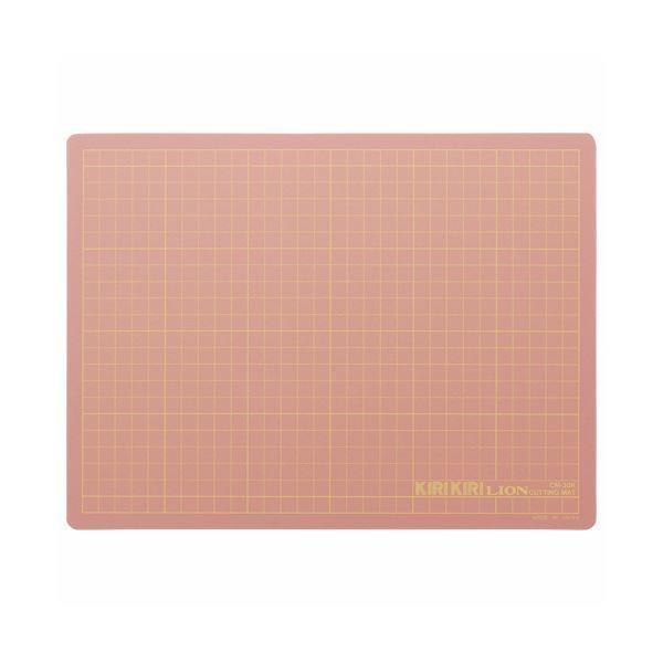 （まとめ） ライオン事務器 カッティングマットKIRIKIRI 再生PVC製 320×240×1.2mm ピンク CM-30K 1枚 〔×10セット〕