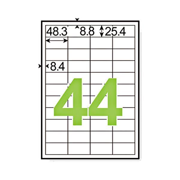 プラス いつものラベル整理・バーコード用ラベル A4 4×11片付 44面 25.4×48.3mm 四辺余白付 ME-514S1箱(500シート)の画像
