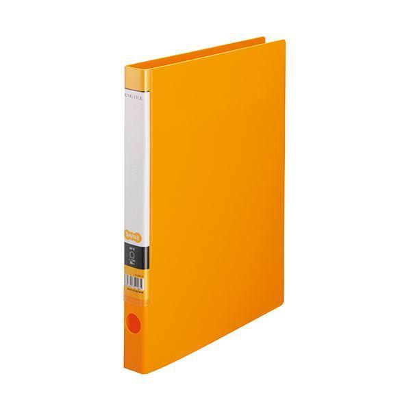 （まとめ）TANOSEE OリングファイルA4タテ 2穴 150枚収容 背幅32mm オレンジ 1冊 〔×30セット〕