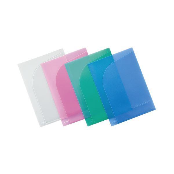（まとめ）コクヨ クリヤーホルダー ポケット2A4 緑 フ-T755G 1セット(5枚) 〔×10セット〕の画像