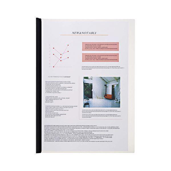 （まとめ）ライオン事務器 レポートカバー A4タテ約80枚収容 ホワイト RC-83 1パック(10冊) 〔×5セット〕