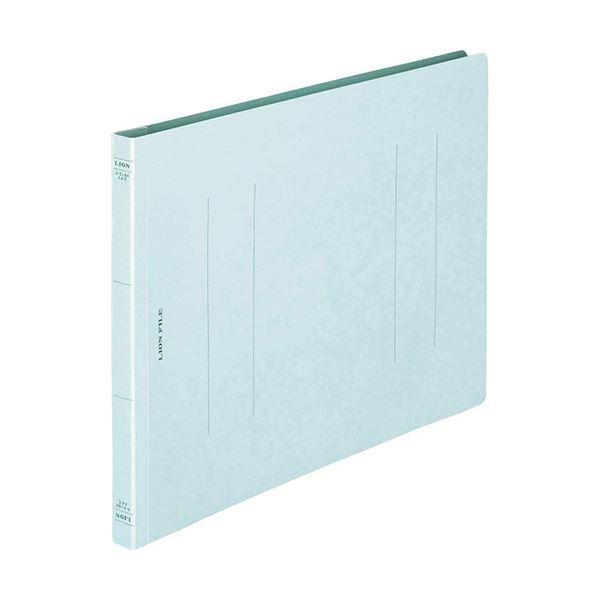 （まとめ）ライオン事務器 フラットファイル(環境)樹脂押え具 A4ヨコ 150枚収容 背幅18mm 水 A-518KA4E 1冊 〔×50セット〕