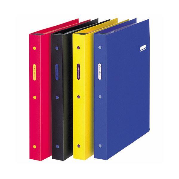 （まとめ）ライオン事務器 クリアーバインダーA4タテ 30穴 30ポケット付属 背幅35mm ブルー CB-253 1冊 〔×3セット〕