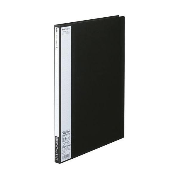 （まとめ）キングジム ユーズナブルクリアーファイル A4タテ 20ポケット 背幅15mm 黒 133USクロ 1冊 〔×30セット〕