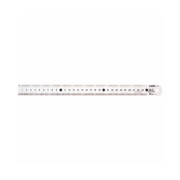 （まとめ）ライオン事務器 ステンレス直線定規60cm S-60 1本〔×3セット〕