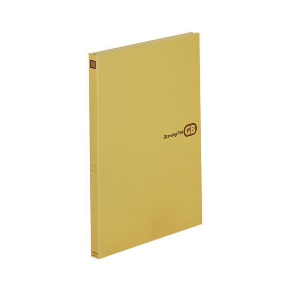 （まとめ）キングジム 図面ファイルGBクラフト表紙 A2 2つ折 背幅27mm 1142 1冊〔×5セット〕