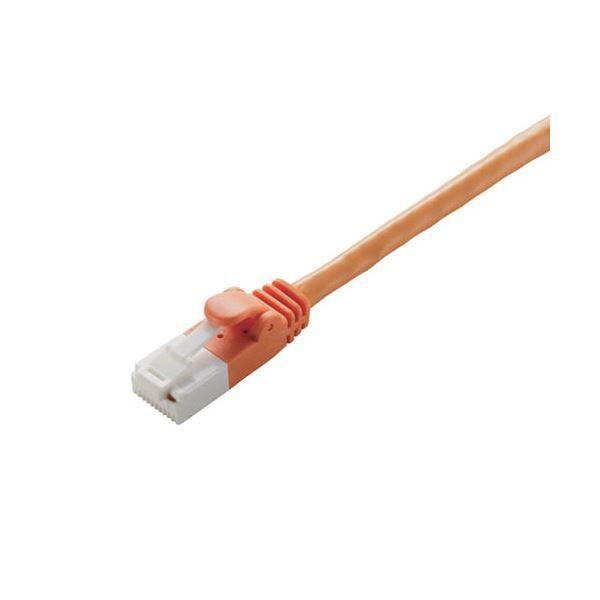 （まとめ）エレコムCat6対応ツメ折れ防止LANケーブル オレンジ 1m LD-GPT/DR1/RS 1本〔×10セット〕