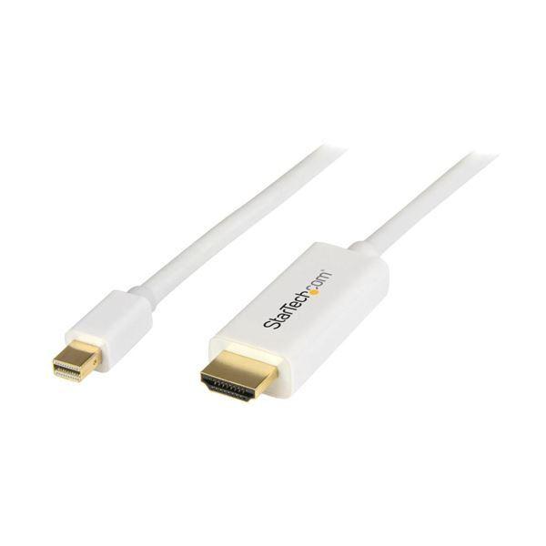（まとめ）StarTech MiniDisplayPort - HDMI変換ケーブル 2m MDP2HDMM2MW 1本〔×2セット〕