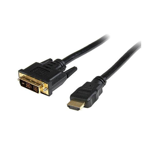 （まとめ）StarTechHDMI-DVI-D変換ケーブル 2m HDMI(オス)-DVI D(オス) HDDVIMM2M 1本〔×3セット〕｜powerstone-kaiundou