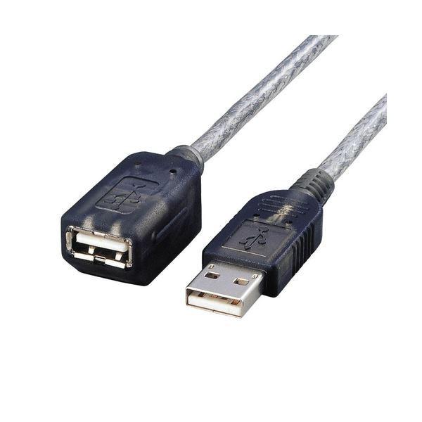 （まとめ）エレコムマグネットUSB1.1延長ケーブル (A)オス-(A)メス グラファイト 1.0m USB-EAM1GT 1本〔×5セット〕