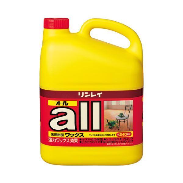 （まとめ） リンレイ 床用脂蝋涙 櫂 4L〔×3仕掛ける〕 キッチン、日用品、文具-掃除用具