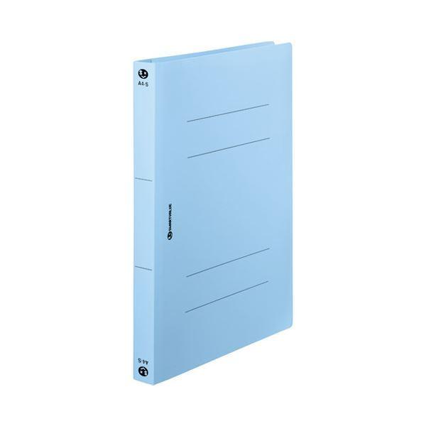 （まとめ） スマートバリュー PPフラットファイル厚綴A4S10冊 D080J-RBL〔×5セット〕