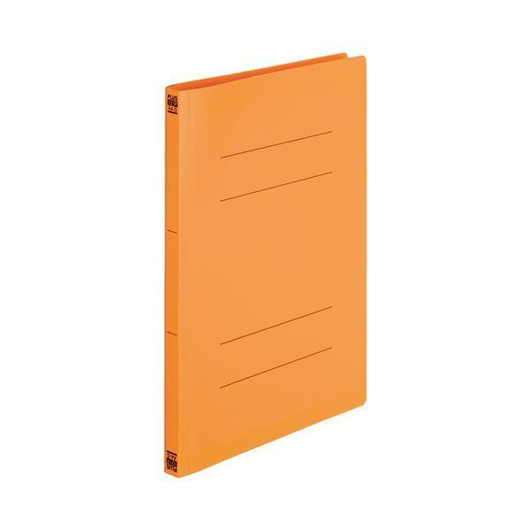 （まとめ） プラス PPフラットファイルA4S No.121P OR 1冊〔×30セット〕