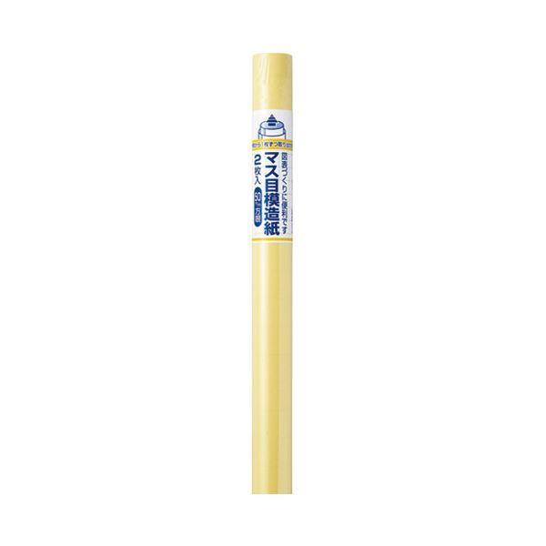 (まとめ）マルアイ 枡目模造紙 マ-11C クリーム2枚巻〔×20セット〕