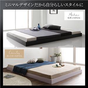 【国内発送】 ベッド 低床 ロータイプ すのこ 木製 コンパクト ヘッドレス シンプル モダン ホワイト シングル ベッドフレームのみ