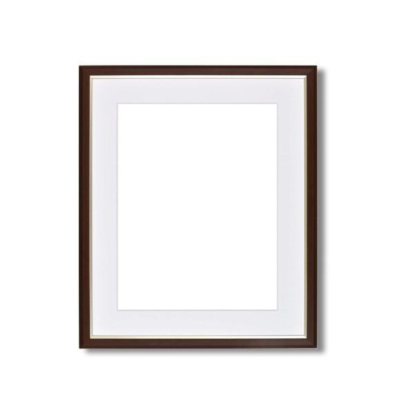 〔 軽量水彩額 〕 水彩額 F8 ブラウン マット付き UV 紫外線 カットアクリル 額 額縁 フレーム