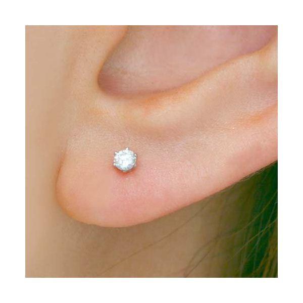Pt900 0.1ct一粒ダイヤモンドピアス（プラチナ）101863の画像