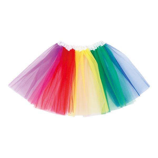 （まとめ）フリフリスカート レインボー 〔×10個セット〕
