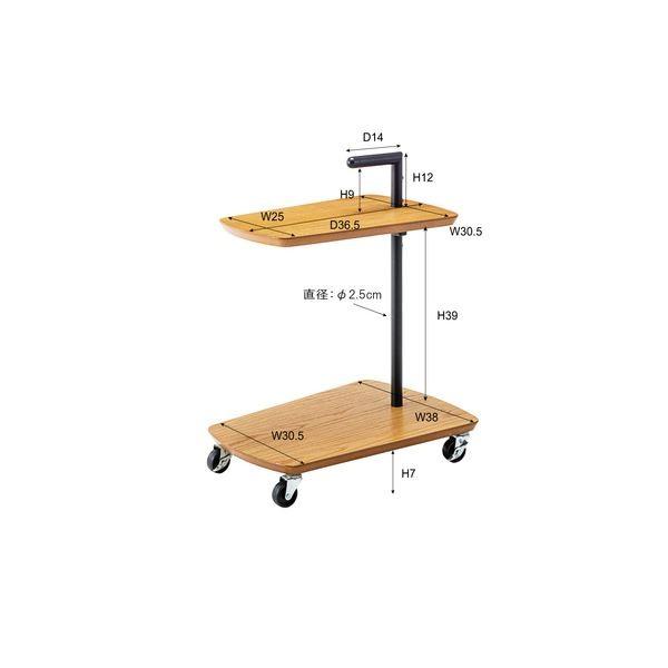 ミニテーブル 幅52.5cm キャスター付き スチール ワゴン サイドテーブル 組立品 リビング ダイニング インテリア家具_2