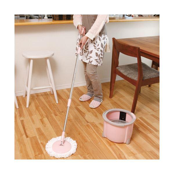 アズマ工業 トルネード回転モップ丸型セットコンパクト TSM557 1セット_5