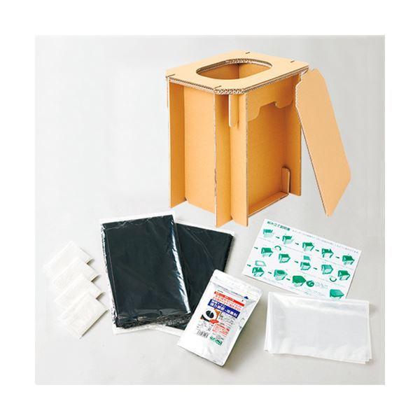 アズマ工業非常用・組み立て式ダンボールトイレセット（フタ付）20回分 AZ994 1セット