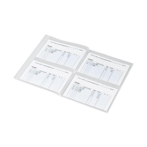 （まとめ）コクヨ 領収書＆明細ファイルα（ノビータα）A4タテ 台紙5枚 20ポケット 透明 ラ-NF500T 1セット（10冊）〔×2セット〕の画像