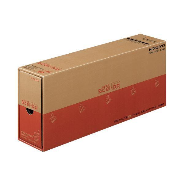 （まとめ）コクヨ ダブルクリップ（Scel-bo）業務パック 中 口幅25mm 黒 クリ-JB34D 1パック（100個：10個×10箱）〔×2セット〕