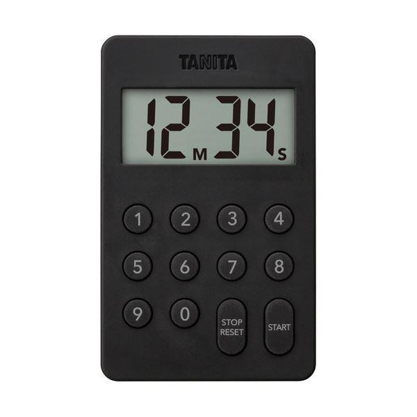 （まとめ）タニタ デジタルタイマー100分計 黒いこと TD-415-BK 1個〔×5仕掛ける〕 食器、グラス、カトラリー-キッチン、日用品、文具