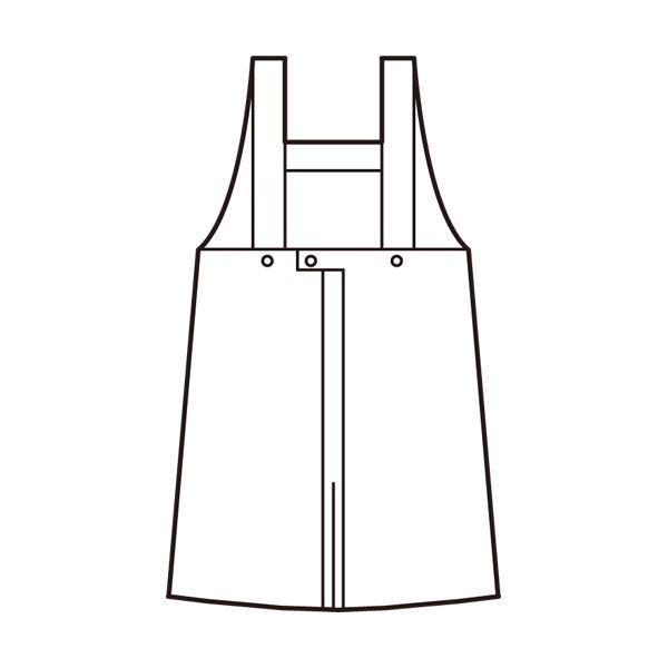 （まとめ）アイトス パイピングエプロンストレッチギャバ ライムグリーン フリーサイズ 861370-135-F 1枚〔×5セット〕の画像