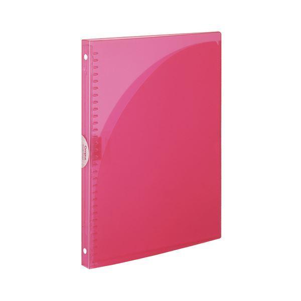 （まとめ）コクヨ キャンパススライドバインダー（アダプト）ダブルポケット・スリムタイプ A4タテ 30穴 65枚収容 背幅20mm ピンク ル-AP171P1冊〔×10セット〕