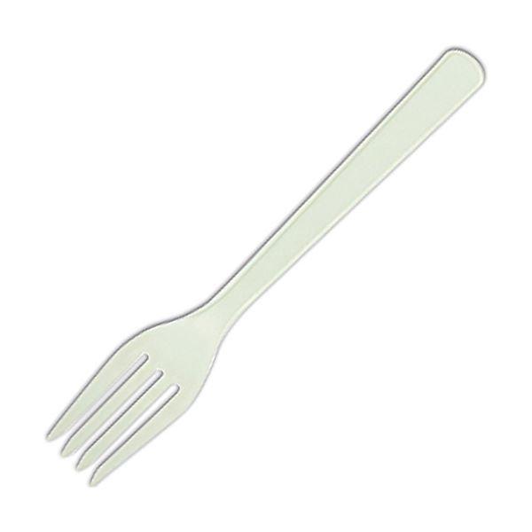 （まとめ）やなぎプロダクツ プラスチック フォーク ホワイト Y-141 1パック（100本）〔×10セット〕