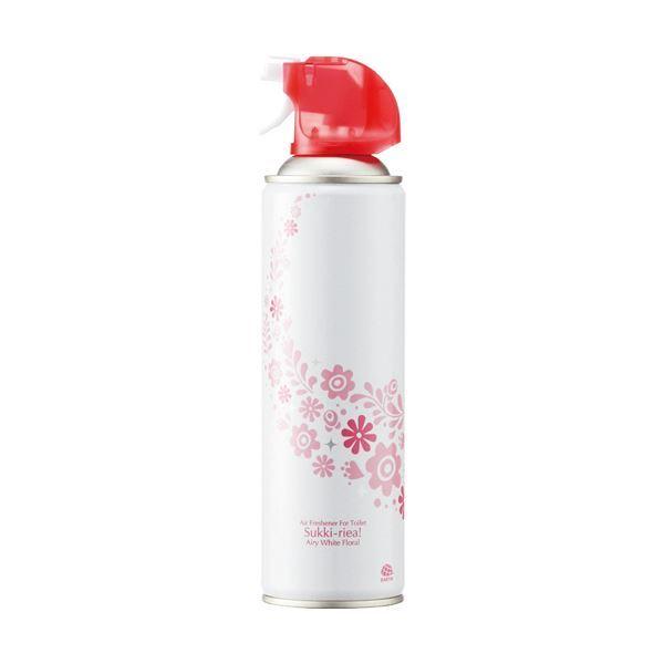 （まとめ）アース製薬 トイレの消臭スプレースッキーリエア エアリーホワイトフローラルの香り 350ml 1セット（3本）〔×10セット〕