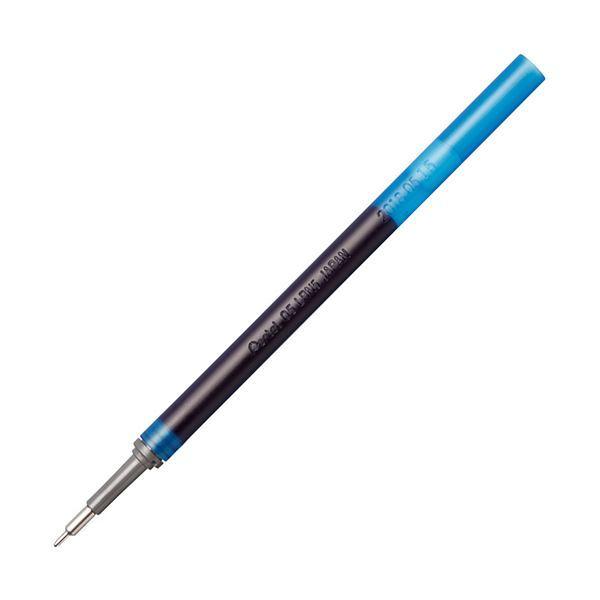 （まとめ）ぺんてる ゲルインキボールペン ノック式エナージェル インフリー 替芯 0.5mm ブルー XLRN5TL-C 1セット（10本）〔×10セット〕