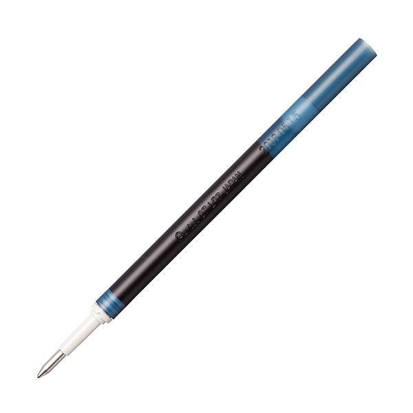 （まとめ）ぺんてる ゲルインキボールペン ノック式エナージェル インフリー 替芯 0.7mm ブルー ブラック XLR7TL-CA 1セット（10本）〔×10セット〕