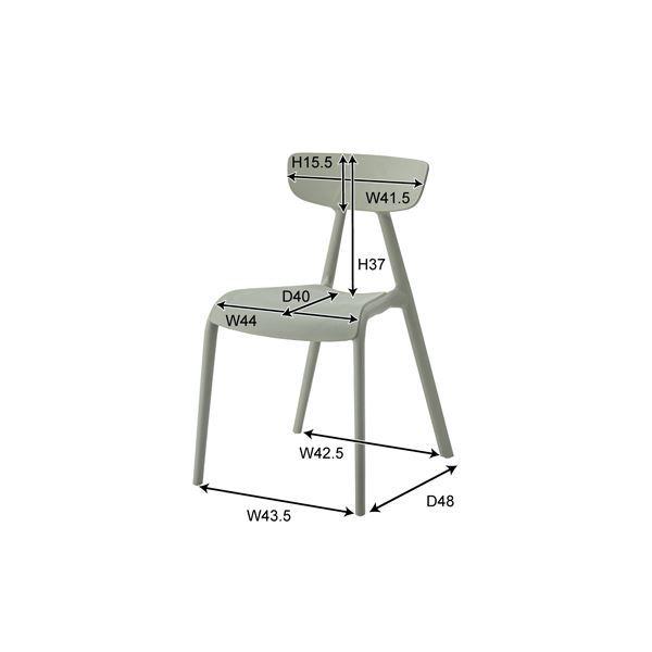 スタッキングチェア パーソナルチェア 幅49cm マスタードイエロー 4脚セット 軽量 移動便利 お手入れ簡単 リビング ダイニング_4