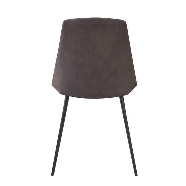 シンプルなダークグレーの椅子 ダイニングチェア パーソナルチェア 幅47cm ダークグレー 2脚セット