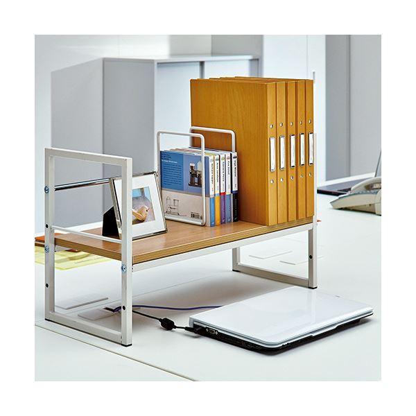 YAMAZEN デスク上ファイルラック 幅590mm ブラック DUF-6025BKBK 1台〔組立品〕の画像