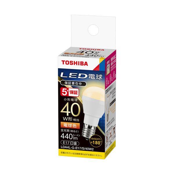 （まとめ）東芝ライテック LED電球 ミニクリプトン形 E17口金 4.2W 電球色 LDA4L-G-E17/S/40W/2 1個 〔×3セット〕