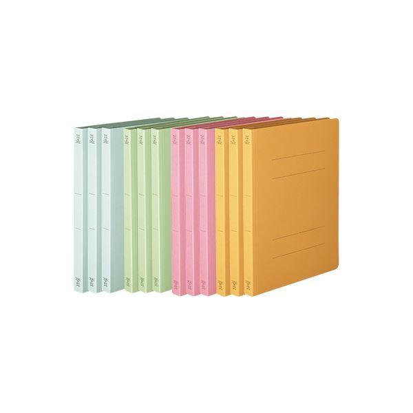 （まとめ）TANOSEE フラットファイル（厚とじW） A4タテ 250枚収容 背幅28mm 4色アソートパック 1パック（12冊：各色3冊） 〔×5セット〕
