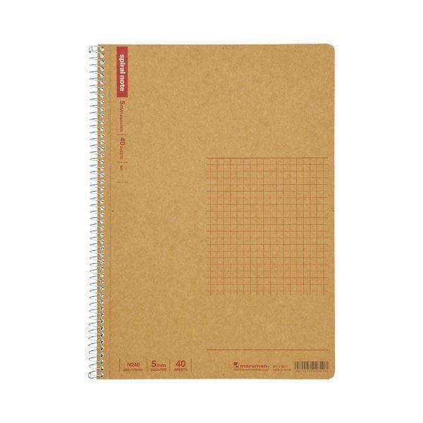 （まとめ）マルマン スパイラルノート B5 5mm方眼罫 40枚 N246 1冊 〔×20セット〕