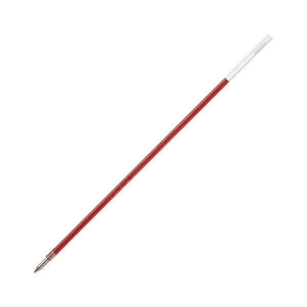 （まとめ）ぺんてる 油性ボールペン 替芯 0.7mm 細字 赤 BKL7-B 1本 〔×100セット〕
