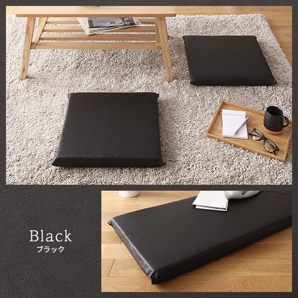 座布団 アイボリー 10枚セット 日本製 スクエア クッション フラット シート 42×42 cm PVC 合皮 レザー シンプル モダン デザイン_1