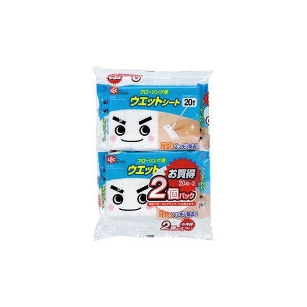 （まとめ）レック ウエットシートフローリング用20枚×2個〔×20セット〕